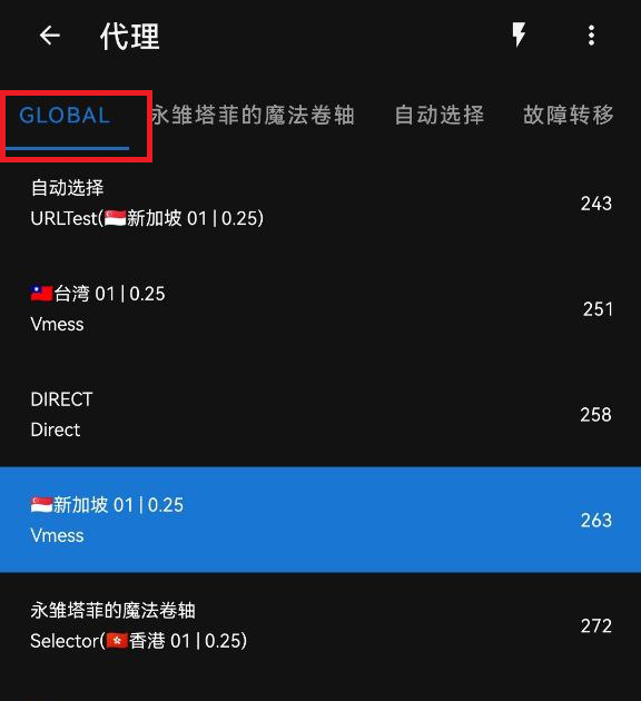 Clash Meta 节点详情截图