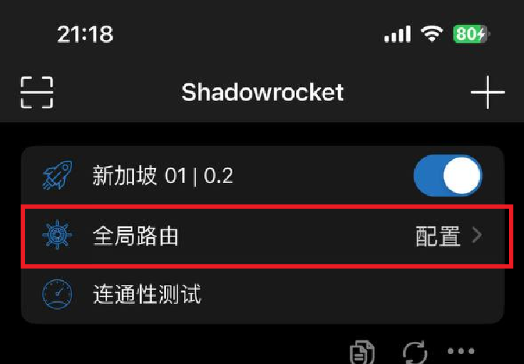 Shadowrocket 全局模式截图